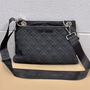 Steve Madden black Quilted Crossbody Bag